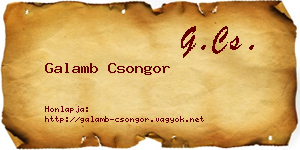 Galamb Csongor névjegykártya